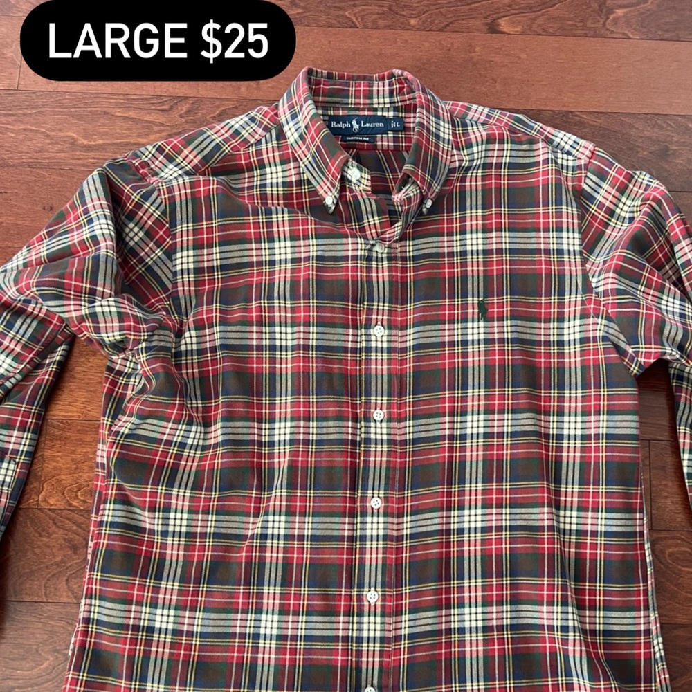 polo button up shirt sz. large